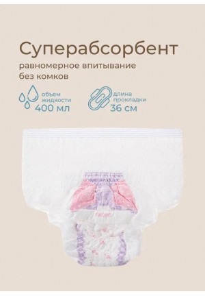 Трусы впитывающие с прокладкой послеродовые 400 мл, XL, 5 шт (RPN-003-XL-5)